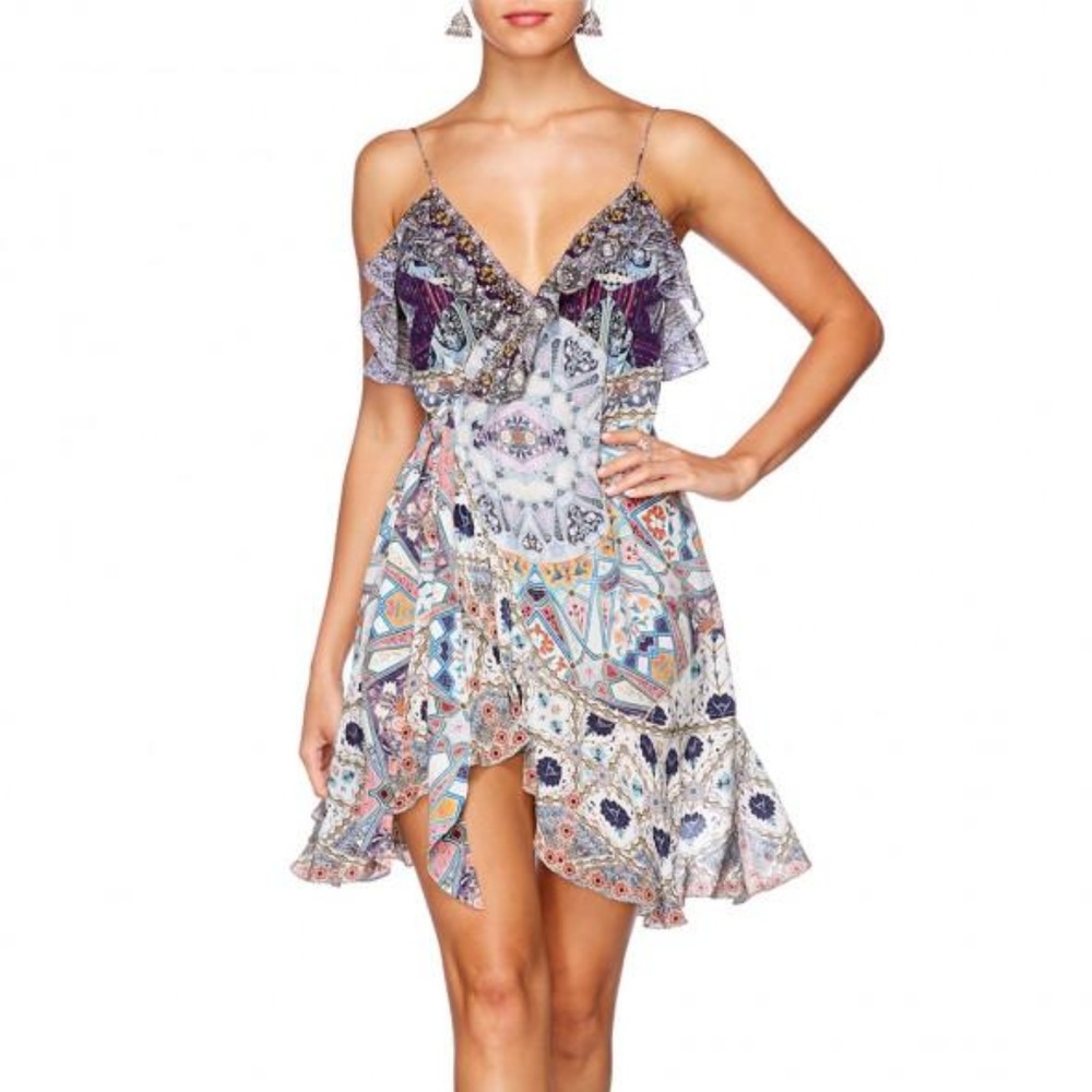 Tales Of Tatiana Wrap Dress W/ Frill